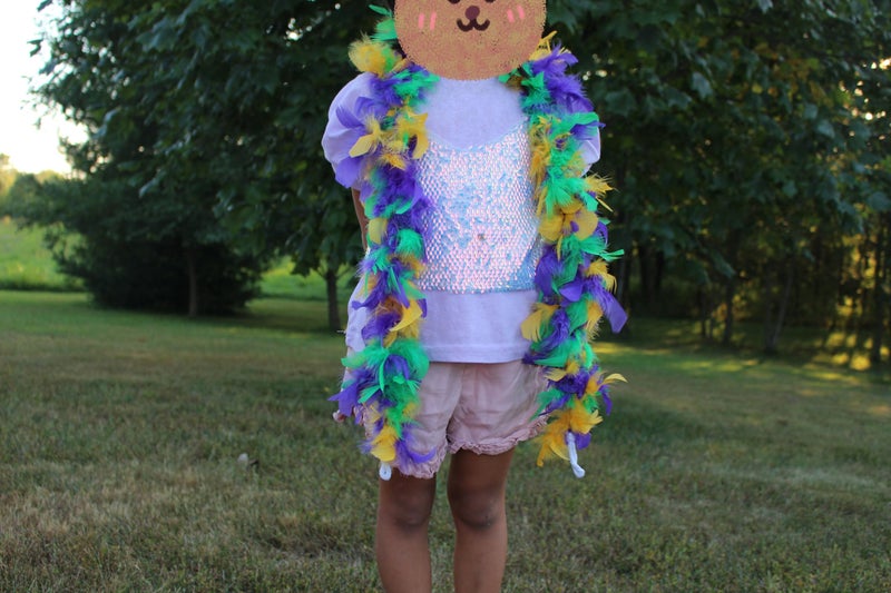 Flydreamfeathers Great for Party, Wedding, Halloween Costume, Christmas Tree, Decoration (Mardi Gras(yellow, purple, green)) - Image 3